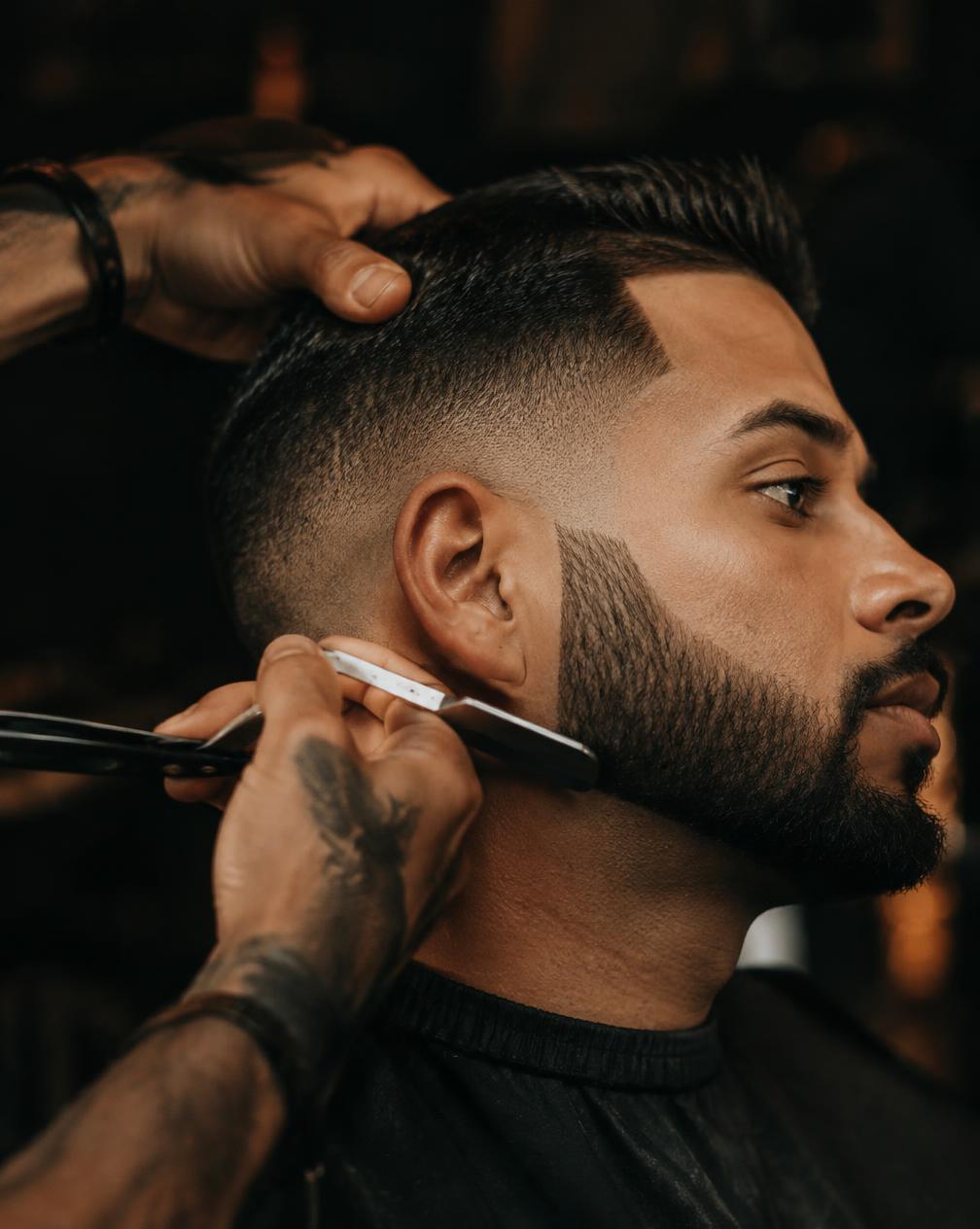 Precision fade and beard